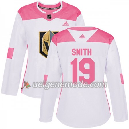 Dame Eishockey Vegas Golden Knights Trikot Reilly Smith 19 Adidas 2017-2018 Weiß Pink Fashion Authentic